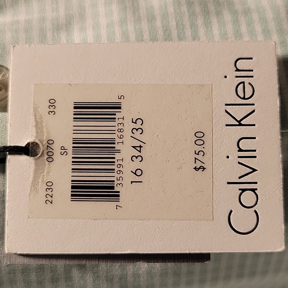 Calvin Klein Slim Fit, Long sleeve Button down, 16in neck, 34/35 - Picture 5 of 5